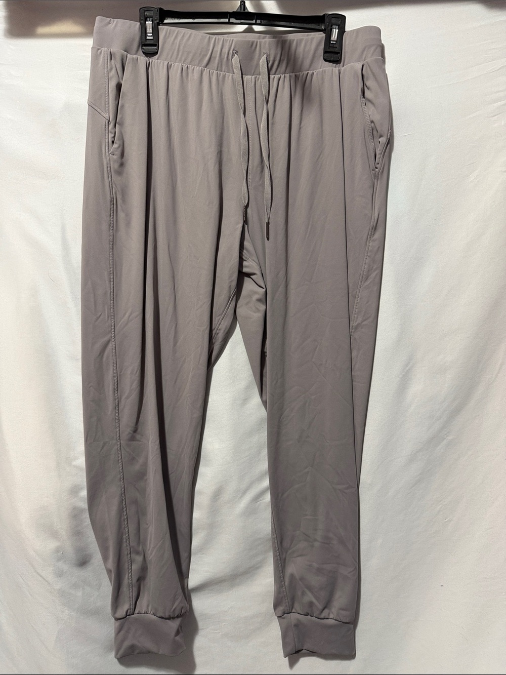 Women's Light Gray Drawstring Jogger Pants